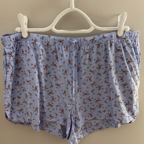 Garage Pants - blue floral garage shorts